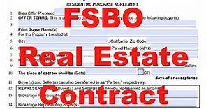 FSBO Real Estate Contract Tutorial - How To Create a For Sale By Owner Purchase Agreement California