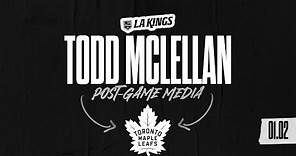 Head Coach Todd McLellan | 01.02.24 LA Kings lose to Toronto Maple Leafs | Postgame Media