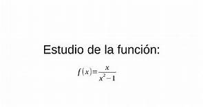 Función f(x)=x/(x^2-1)