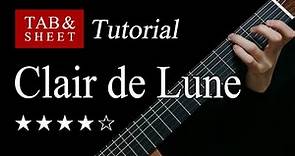 Clair de Lune - Guitar Lesson + TAB