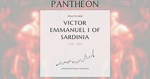 Victor Emmanuel I of Sardinia Biography - King of Sardinia from 1802 to 1821