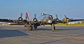 Boeing B-17 Flying Fortress flight with cockpit view and ATC