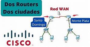 Configurar dos redes LAN (Dos ciudades) | Configuración Red WAN Packet Tracer