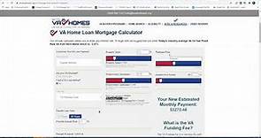VA Home Loan Mortgage Calculator