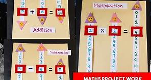 Maths project class 1 to 5 / Maths project at home / subtraction, addition & multiplications project