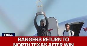 World champion Texas Rangers return to North Texas