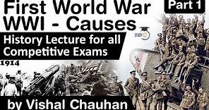 History of World War One - Causes of WWI explained - History lecture for all competitive exams