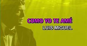 Luis Miguel - Como yo te amé (Karaoke)