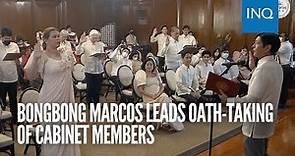 Bongbong Marcos leads oath-taking of Cabinet members