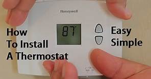 How To Install Replace A Thermostat