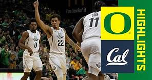 Oregon Men’s Basketball vs. Cal | GAME HIGHLIGHTS (2024)