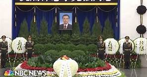 Chinese President Xi Jinping among mourners at the funeral of former Premier Li Keqiang