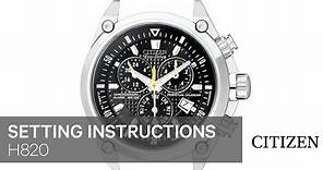 Citizen Watch Setting Instruction — E820