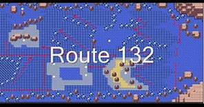 Pokemon Emerald Sea Routes Guide (with trainer locations) 124-131 and 132-134