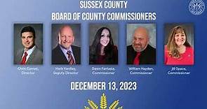 December 13, 2023 Sussex County Board of County Commissioners