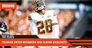 Jeremiah Owusu-Koramoah highlights from the 2021 NFL season