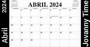 Calendario - Abril 2024