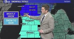 Sloppy winter weather Tuesday with varying impacts across West Michigan