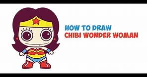 How to Draw Wonder Woman (Chibi / Kawaii / Baby / Cute) from DC Comics