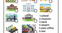 Places In Town Worksheets | Games4esl