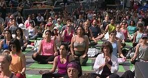 Yoga Day: Serenity at New York’s Times Square