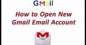 How to Open Gmail Account ? Create New Gmail Account