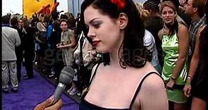 Rose McGowan at the 1997 MTV Movie Awards at Barker Hanger in Santa Monica