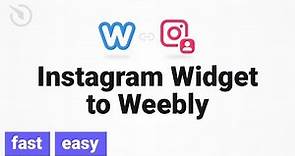 How to add Instagram app to a Weebly website