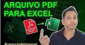 Como Converter Arquivo PDF para Excel Grátis