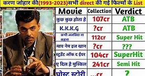 Director Karan Johar (1998-2023) All Movie List | Karan johar ki directed Sabhi Film List
