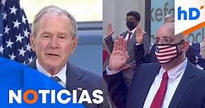 George W. Bush toma juramento a nuevos ciudadanos | hoyDía | Telemundo
