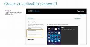 How to create an activation password for your BlackBerry device