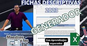 GENERADOR DE FICHAS DESCRIPTIVAS DE ALUMNO 2023 ¡HAZLO FÁCILMENTE!