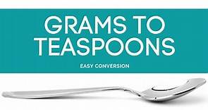 1 Grams to Teaspoons - Easy Conversion Plus Calculator