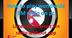 How to play FM radio on PC