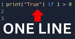 If/Else Statements In ONE Line - Python Tutorial for BEGINNERS