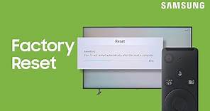 How to reset your TV | Samsung US