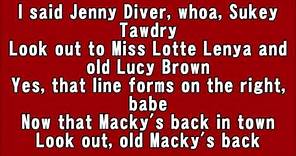 Bobby Darin Mack the Knife Lyrics