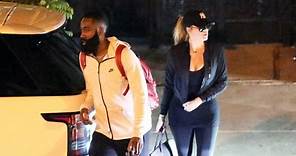 PREMIUM EXCLUSIVE: James Harden Steals A Kiss From Khloe Kardashian After Intimate Dinner