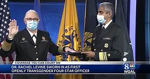 Dr. Rachel Levine sworn in as country's first openly transgender four-star officer