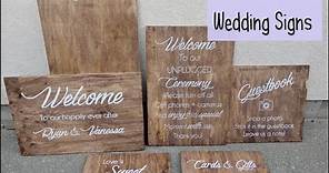 Wooden Wedding Signs // DIY // Tutorial