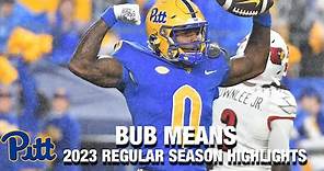 Bub Means 2023 Regular Season Highlights | Pitt WR