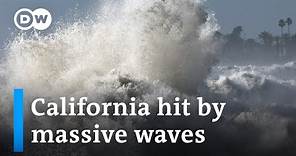 Huge swell batters California coast | DW News