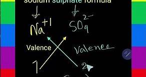 What is the chemical formula of sodium sulphate by Criss Cross Method? #chemicalformula #chemistry