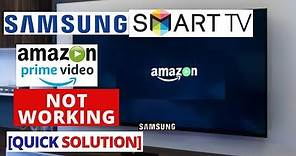 How to Fix Amazon Prime Video Not Working on Samsung Smart TV | Common Problems & Fixes