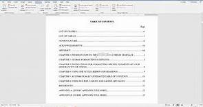Thesis and Dissertation Formatting Tutorial 1: An Overview of the Preliminary Pages