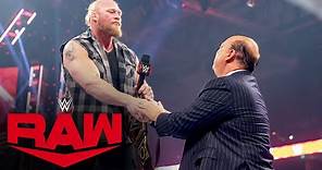 Brock Lesnar reunites with Paul Heyman as WWE Champion: Raw, Jan. 3, 2022