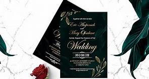 How To Design an ELEGANT WEDDING INVITATION CARD - Photoshop Tutorial