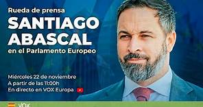 🔴 DIRECTO | Rueda de prensa de Santiago Abascal desde el Parlamento Europeo en Estrasburgo.