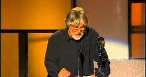 Bob Seger accepts award Rock and Roll Hall of Fame and Museum inductions 2004